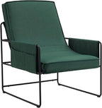 FLEXISPOT Accent Chair for Living Room,Arm Chair for Bedroom,with Wide Large Plus Size Cushion,Metal Frame,Reading Bedroom Chair Armchair for Home/Office/Cafe/Apartment/Waiting Room,Green