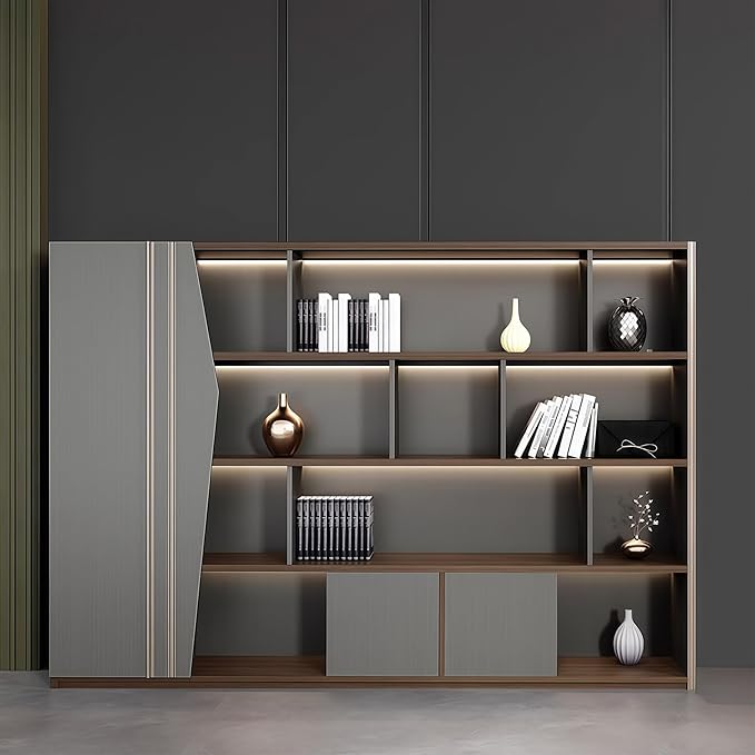Modern Executive Desk, 102.4 inch L Shaped Desk with Storage, L Shape Corner Desk Drawers and Lockable Storage No Installation Required, Without Desk or Computer Chair (Filing Cabinet)