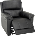 MINCETA Recliner Chairs,Modern 5" Wall Hugger Nursery Recliner with Overstuffed Arm and Back for Living Room,PU Leather in Black
