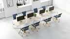 Office Chair Ergonomic Swivel Desk Chair with Armrests and Wheels Comfortable Heavy-Duty Chair for Home Office Wide 22.83in Seat for Women and Men，Gold Navy