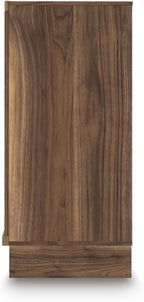 Signature Design by Ashley Darcalli Mid-Century Modern 4-Drawer Chest with Easy Glide and Safety Stop for Bedroom, Light Brown