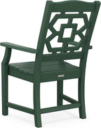 Martha Stewart by POLYWOOD® Chinoiserie Dining Arm Chair in Green