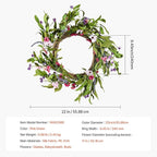 VEVOR Spring Wreath for Front Door 22 Inch - Large Artificial Flower Wreath with Daisy & Lavender, Year-Round All Season Outdoor Indoor Door Decor