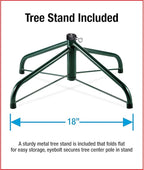 National Tree Company Artificial Pre-Lit Slim Christmas Tree, Green, Kingswood Fir, Multicolor Lights, Includes Stand, 7.5 Feet