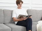 EASE MOOSE Sectional Modular Sofa, Oversized U Shape Sectional Couch Wide Deep seat Sectional Sofa,FSC Certified Comfortable Chenille White Modular Sofa,Detachable and Washable