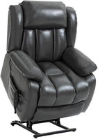 Recliner Chairs for Adults, Power Lift Chair for Elderly, Oversized Bedroom Chair with Massage&Heat, Leather Nursery Glider Chair for Living Room, Sofa Chair Home Theater Seating with Lumbar Support