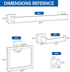10-Piece Bathroom Hardware Accessories Set, 16 Inch SUS304 Stainless Steel Towel Bar Set, Wall Mounted Bathroom Towel Holders, Towel Hooks with Toilet Paper Holder