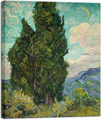 Wieco Art Cypresses by Van Gogh Classic Canvas Prints Wall Art Famous Oil Paintings Green Tree Picture Ready to Hang for Home Decorations Modern Abstract Forest Landscape Artwork