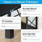 Tribesigns 7-Shelf Corner Bookshelf,Large Modern Corner Bookcase, 7-Tier Tall Corner Shelf Storage Display Rack with Metal Frame for Living Room Home Office (Black)