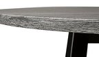 Signature Design by Ashley Centiar Mid Century Round Dining Room Table with Metal Legs, Gray & Black