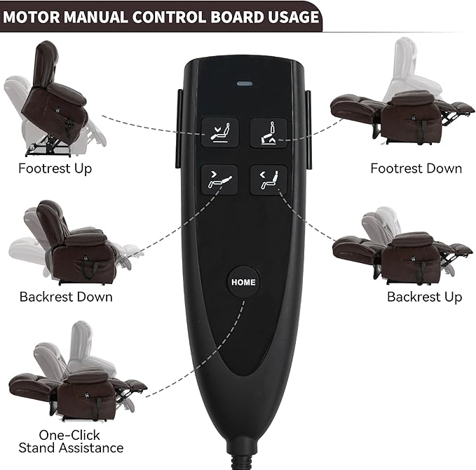 Recliner Chairs for Adults, Power Lift Chair for Elderly, Oversized Bedroom Chair with Massage&Heat, Leather Nursery Glider Chair for Living Room, Sofa Chair Home Theater Seating with Lumbar Support