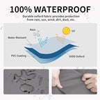 Easy-Going Waterproof Outdoor Couch Cover, Heavy Duty 3-Seater Patio Sofa Cover, Windproof Outdoor Furniture Cover with Air Vent (62Wx40Dx32H inch, Gray/Dark Gray)