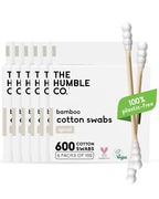 The Humble Co Bamboo Cotton Swabs with Spiral Design, 600 Count - Cotton Buds for Ears, Makeup, Baby Care & Cleaning - Personal Hygiene Essentials & Toiletries - Daily Products for Travel & Home