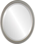 OVALCREST Oval Beveled Wall Mirror for Home Decor - Toronto Style - Silver Shade - 26" x 20"