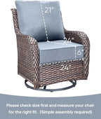 Luxury 24x24x6 Inch Outdoor Cushions - Water&UV&Fade Resistant 1 Set Zippered Patio Chair Cushion for Wicker Dining Rocking Swivel Chairs Loveseat Couch Sectional Sofa - Baby Blue