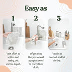 FEBU Swedish Dishcloths for Kitchen | 5 Pack Neutral Reusable Paper Towels Washable | Swedish Dish Towels | Non-Scratch Cellulose Sponge Cloths | No Odor, Biodegradable Cleaning Cloths
