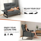 Modular Cloud Sectional Couches for Living Room, Faux Leather Loveseat & Accent Chairs Set of 2, Upholstered Sectional Sofa Set for Office, Gray