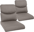 Outdoor Chair Cushion Set of 2, Waterproof Outdoor Seat Cushions 25x22, Patio Chair Cushions for Outdoor Furniture, Couch Cushion Replacement, Include 2 Back & 2 Seat Cushions, Smile/Grey