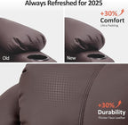 MCombo Large Power Lift Recliner Chair with Massage and Heat for Tall Elderly People, 3 Positions, Cup Holders, and USB Ports, Faux Leather 7516 (Large, Light Brown)