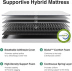 Novill 8 Inch Foam and Spring Hybrid Mattress, Twin Mattress in a Box, Medium Support, CertiPUR-US Certified Foam & Steel Coils, Durable Design, Guest and Youth Bedroom, Eco-Friendly Packaging