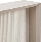 Henn&Hart 56'' Wooden Rectangular Fluted Console Table Entryway Table, Sofa Table for Entryway, Living Room, Couch, Hallway, or Office, Alder White