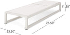 Christopher Knight Home Eudora Outdoor Chaise Lounge (Set of 2), White