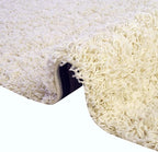 Unique Loom Solid Shag Collection Area Rug (5' 1" x 8' Oval, Pure Ivory)