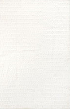 nuLOOM 6' x 9' Cozy Plush Area Rug, Machine Washable, Non-Slip, Soft Fluffy Shag Carpet for Living Room Bedroom Kids Room Nursery Home Decor, Nia White