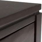 SIMPLIHOME Cosmopolitan SOLID WOOD 18 inch Wide Square Contemporary End Side Table in Mahogany Brown for the Living Room and Bedroom