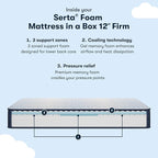 Serta Sleeptrue Firm 12" Full Memory Foam Mattress in a Box, Cooling, Breathable, and Pressure Relieving - 100 Night Trial, CertiPUR-US Certified and 10 Year Limited Warranty