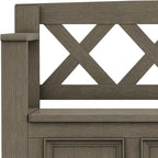 SIMPLIHOME Amherst Entryway Storage Bench - 48 inch Wide Solid Wood Hallway Seat in Farmhouse Grey, Transitional Bench for Entryway or Living Room with Lift-Up Lid and Spacious Storage