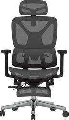 FLEXISPOT ErgoX Premium Ergonomic Office Chair with Footrest- Adjustable 3D Armrests, Dynamic Lumbar Support, Recline & Tilt Function, Mesh Seat, for Home & Office Use,Dark Grey
