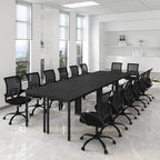 Bonzy Home Ergonomic Conference Room Chairs Set of 8, Rolling Conference Chair with Wheels, Mesh Computer Desk Chair Office Chairs with 360°Swivel, Height Adjustable, 8 Pack