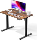 Electric Standing Desk 40 x 24 Inches, Height Adjustable Sit Stand Home Office Computer Desk with Memory Presets,Brown