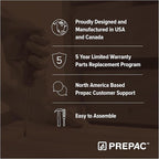 Prepac Astrid Tall Brown Dresser: 16.5"D x 19.75"W x 50"H, 6-Drawer Chest for Bedroom by Prepac - Perfect Chest of Drawers for Ample Storage