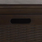 SAFAVIEH Home Collection - Landers Dark Chocolate Console Table with 3 Basket Drawers and 1 Shelf, Farmhouse Accent Entryway Table (CNS5711F)
