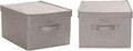 Household Essentials Large Fabric Storage Bins 2 Pack, Gray