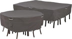 Classic Accessories Terrazzo Water-Resistant 24 Inch Round Ottoman/Coffee Table Cover, Outdoor Table Cover