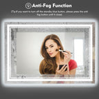 44x36 inch LED Bathroom Mirror with RGB Lights, Color Changing Backlit Mirror, Shatterproof, Dimmable Anti-Fog, Lighted Vanity Mirror (RGB Multicolor Backlit + Adjustable Front-Lighted)