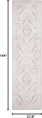 SAFAVIEH Reflection Collection Runner Rug - 2'3" x 12', Beige & Cream, Non-Shedding & Easy Cleaning, Ideal for Living Room, Bedroom (RFT668A)