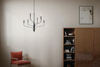 KICHLER Livadia 6-Light Chandelier, Soft Modern-Light in Black, for Foyer, Great Room, or Vaulted Dining or Bedroom (33" x 36.25"), 52673BK
