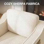 Swivel Accent Chair Set of 2 for Living Room, 30 Inches Barrel Upholstered Armchair, Cozy Modern Arm Chair Single Sofa for Bedroom, Apartment, Reading Room, White
