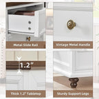 Farmhouse Dresser and Nightstand Sets, Wooden 7 Drawers Dresser & 24" Night Stand with 3 Drawers, 2 Piece Bedroom Furniture Set, Chest of Drawers for Bedroom, Home, Living Room, Hallway
