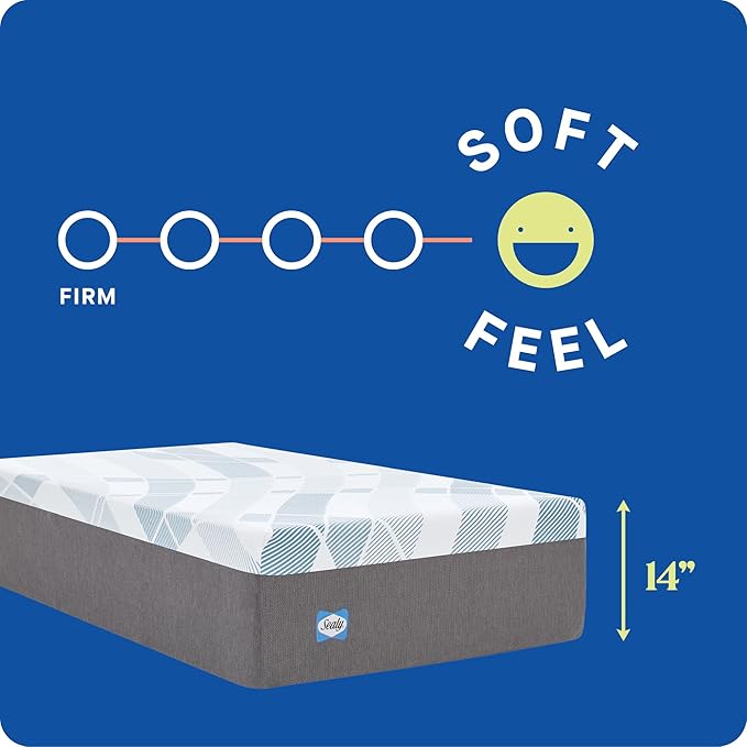 Sealy Dreamlife 14” Hybrid Mattress-in-a-Box, Twin, SealyComfort Gel Memory Foam, SealyResponsive Encased Coils, Machine Washable Cover