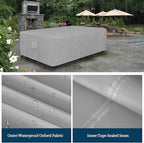 Easy-Going Square Patio Furniture Cover Waterproof Outdoor Dining Table and Chair Cover Anti-UV Outside Sectional Sofa Set Covers (64"L x 64"W x 28"H, Grey)