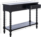 SAFAVIEH Home Collection Athena Black 2-Drawer Console Table
