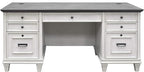 Martin Furniture Double Pedestal Desk, White
