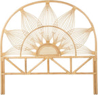 Kouboo Sunflower Rattan Twin Headboard Bedroom Bedroom Furniture Headboard Twin Size Tropical Decor Bohemian Decor Natural