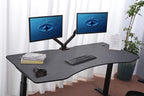 ApexDesk Elite Pro Series 60" x 27" Electric Height Adjustable Stand up Desk, Sit Stand Home Office Desk, Computer Desk - Curved Black