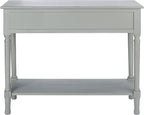 SAFAVIEH Home Collection Tate Distressed Grey 2-Drawer Bottom Shelf Console Table CNS5720C